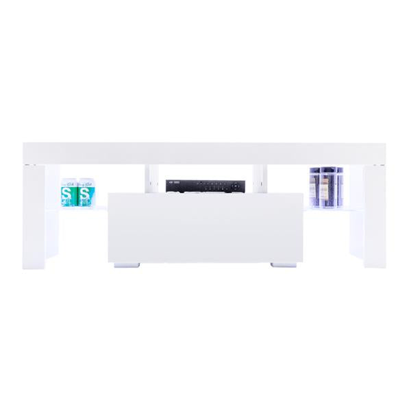 LED TV Cabinet with Single Drawer White