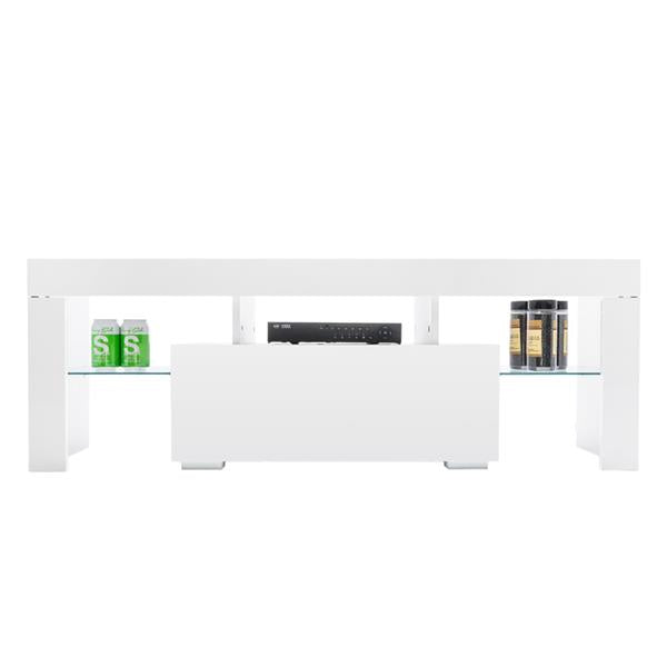 LED TV Cabinet with Single Drawer White
