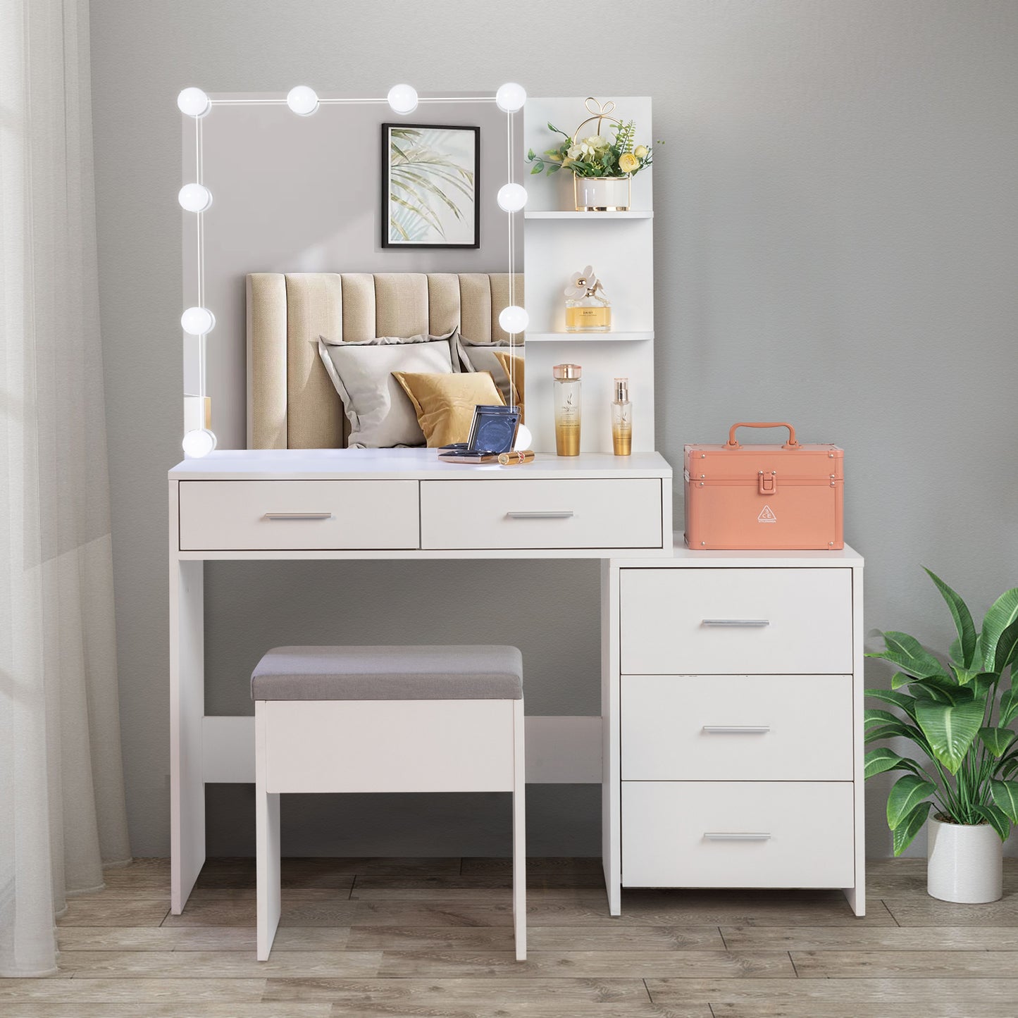 Dressing Table Set White