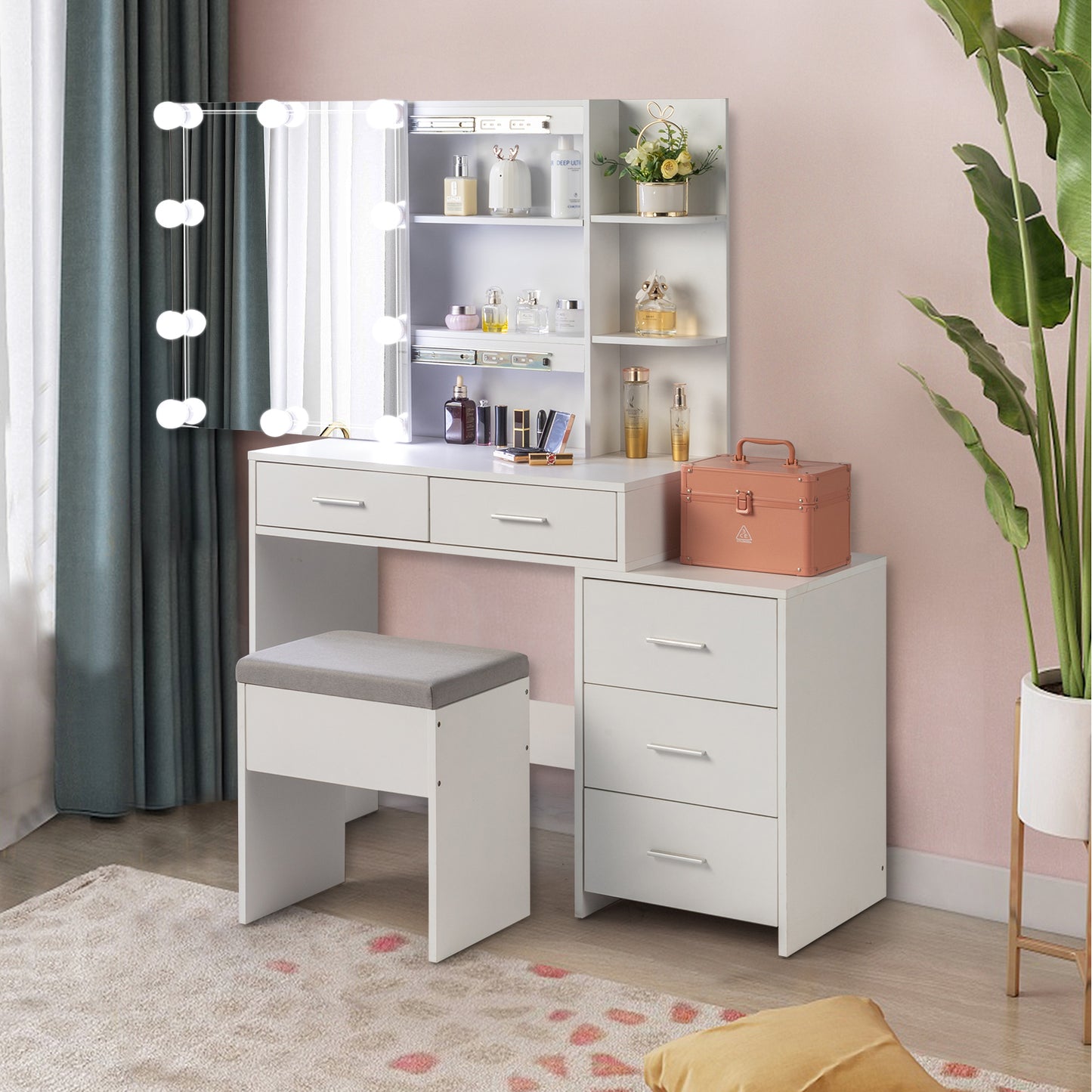 Dressing Table Set White