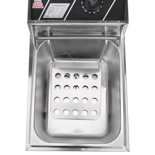 Stainless Steel Single Cylinder Electric Fryer UK Plug